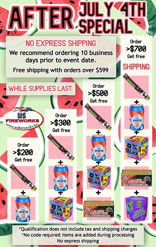 USFireworks.biz online free fireworks Special